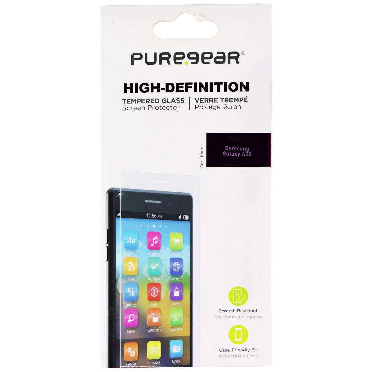 PureGear High-Definition Tempered Glass for Samsung Galaxy A20 - Clear Cell Phone - Screen Protectors PureGear - Simple Cell Bulk Wholesale Pricing - USA Seller
