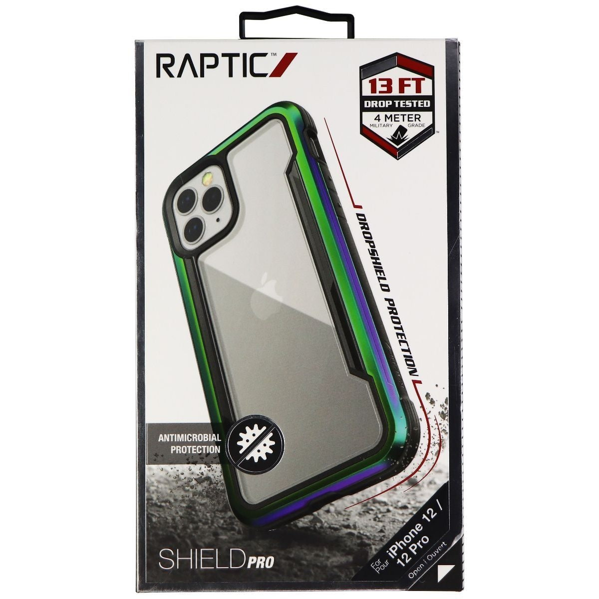 Raptic Shield Pro Case for Apple iPhone 12 & iPhone 12 Pro - Iridescent/Clear Cell Phone - Cases, Covers & Skins Raptic - Simple Cell Bulk Wholesale Pricing - USA Seller