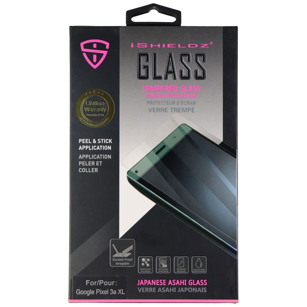 iShieldz Asahi Tempered Glass Screen Protector for Google Pixel 3a XL - Clear Cell Phone - Screen Protectors iShieldz - Simple Cell Bulk Wholesale Pricing - USA Seller