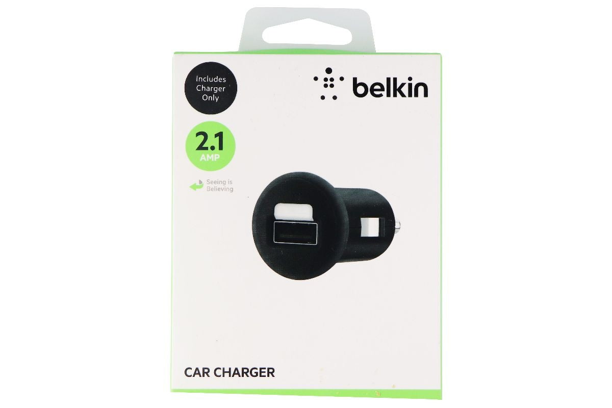 Belkin Universal Single USB (2.1A) Car Charger / Adapter - Black Cell Phone - Chargers & Cradles Belkin - Simple Cell Bulk Wholesale Pricing - USA Seller