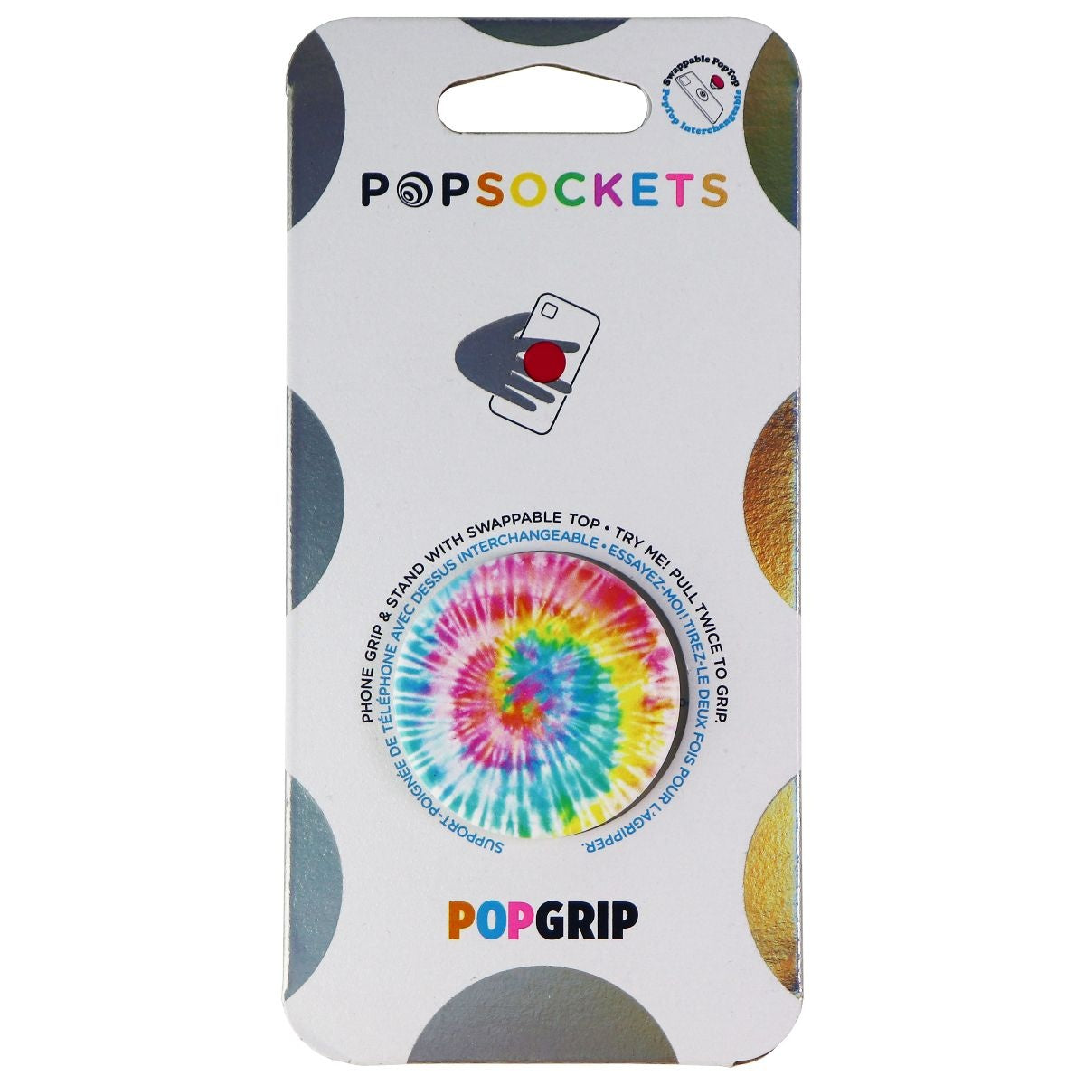 PopSockets PopGrip with Swappable Top for Phones and Tablets - Psych Out Cell Phone - Mounts & Holders PopSockets - Simple Cell Bulk Wholesale Pricing - USA Seller