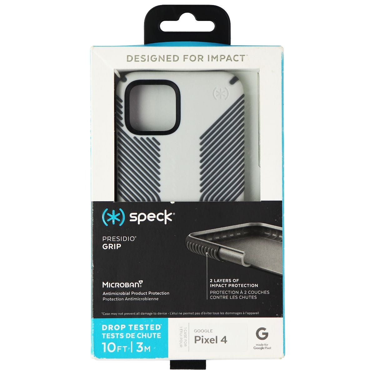 Speck Presidio Grip Series Case for Google Pixel 4 - Marble Grey/Anthracite Grey Cell Phone - Cases, Covers & Skins Speck - Simple Cell Bulk Wholesale Pricing - USA Seller