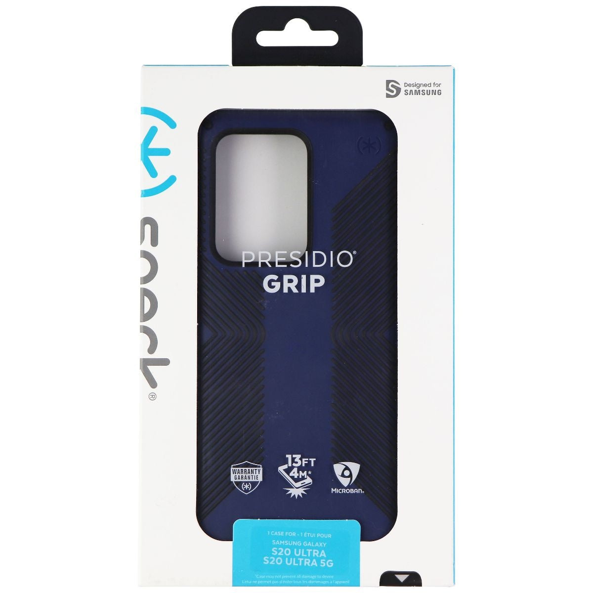 Speck Presidio Grip Case for Samsung Galaxy S20 Ultra 5G - Coastal Blue/Black Cell Phone - Cases, Covers & Skins Speck - Simple Cell Bulk Wholesale Pricing - USA Seller