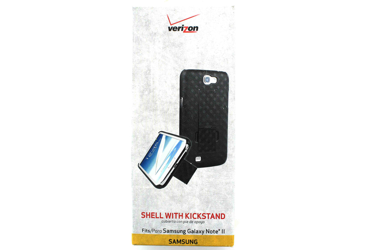 Samsung Case w/ Kickstand for Samsung Galaxy Note2 - Black Cell Phone - Cases, Covers & Skins Samsung - Simple Cell Bulk Wholesale Pricing - USA Seller
