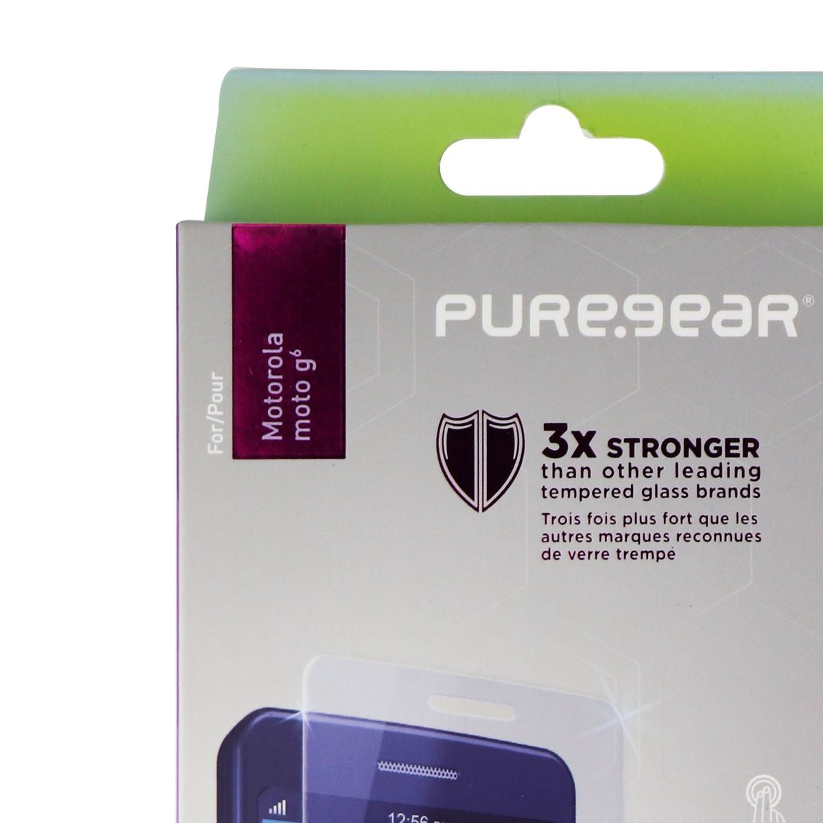 PureGear High-Definition Tempered Glass for Motorola Moto G6 - Clear Cell Phone - Screen Protectors PureGear - Simple Cell Bulk Wholesale Pricing - USA Seller