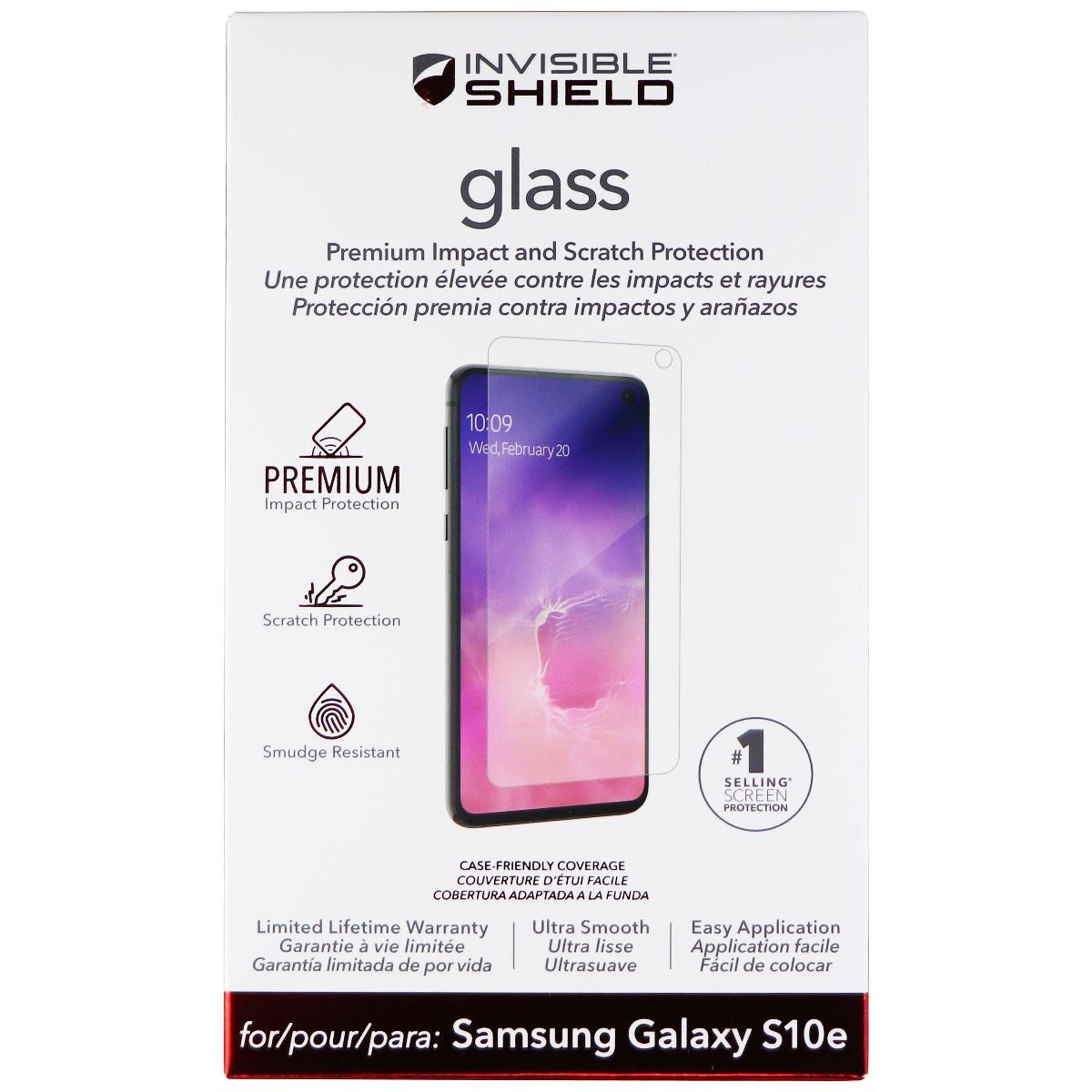 ZAGG Invisible Shield (Glass) Series Tempered Glass for Galaxy S10e - Clear Cell Phone - Screen Protectors Zagg - Simple Cell Bulk Wholesale Pricing - USA Seller