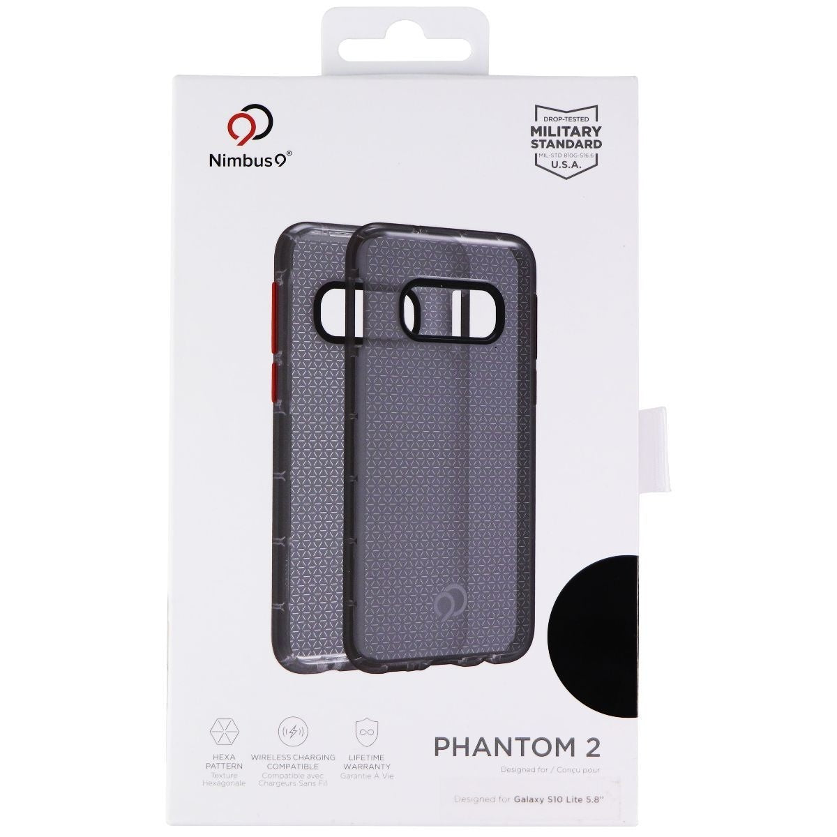 Nimbus9 Phantom 2 Series Case for Samsung Galaxy S10e (5.8) - Carbon / Clear Cell Phone - Cases, Covers & Skins Nimbus9 - Simple Cell Bulk Wholesale Pricing - USA Seller