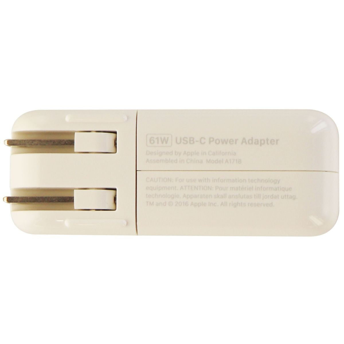 Apple 61W USB-C Power Adapter Wall Charger - White A1718 (MNF72LL/A) Cell Phone - Chargers & Cradles Apple - Simple Cell Bulk Wholesale Pricing - USA Seller