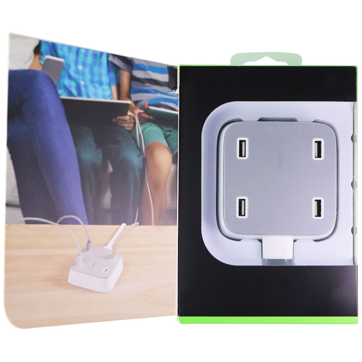 Belkin Family Rockstar Wall-Mountable 4-Port USB Desktop Charging Station Cell Phone - Chargers & Cradles Belkin - Simple Cell Bulk Wholesale Pricing - USA Seller