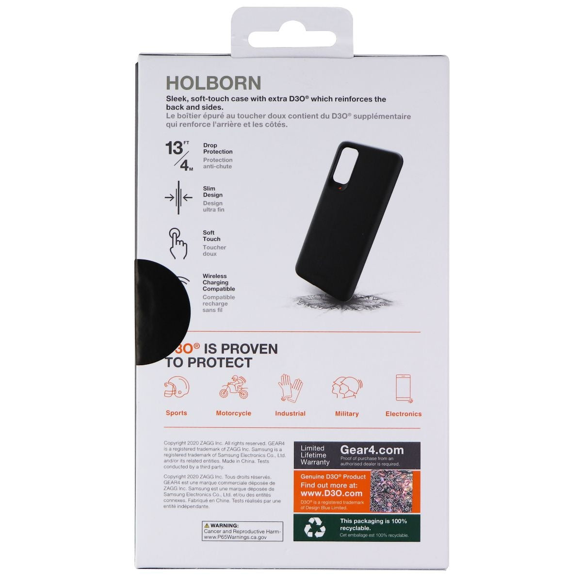 ZAGG Holborn Series Hybrid Case for Samsung Galaxy S20 5G UW - Matte Black Cell Phone - Cases, Covers & Skins Zagg - Simple Cell Bulk Wholesale Pricing - USA Seller