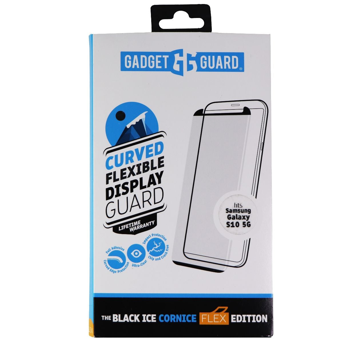 Gadget Guard Black Ice Cornice Flex Protector for Samsung Galaxy S10 5G - Clear Cell Phone - Screen Protectors Gadget Guard - Simple Cell Bulk Wholesale Pricing - USA Seller