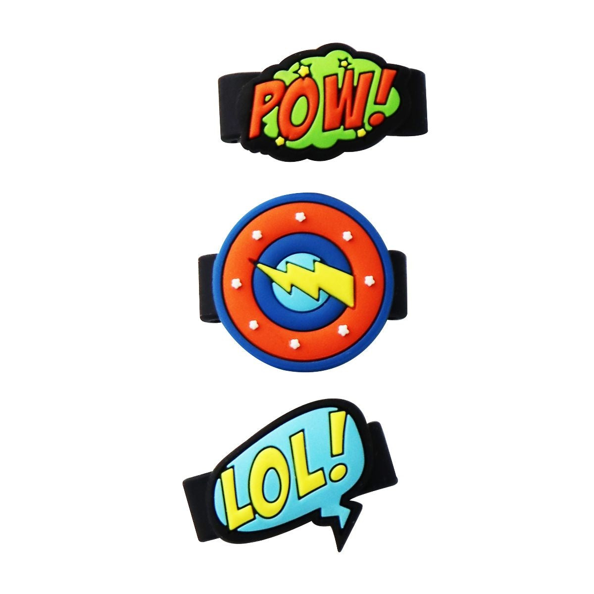 GizmoWatch Accessory Pins 3-Pack - Comic Book Style (X53CMB) Smart Watch Accessories - Other Smart Watch Accessories GizmoWatch - Simple Cell Bulk Wholesale Pricing - USA Seller
