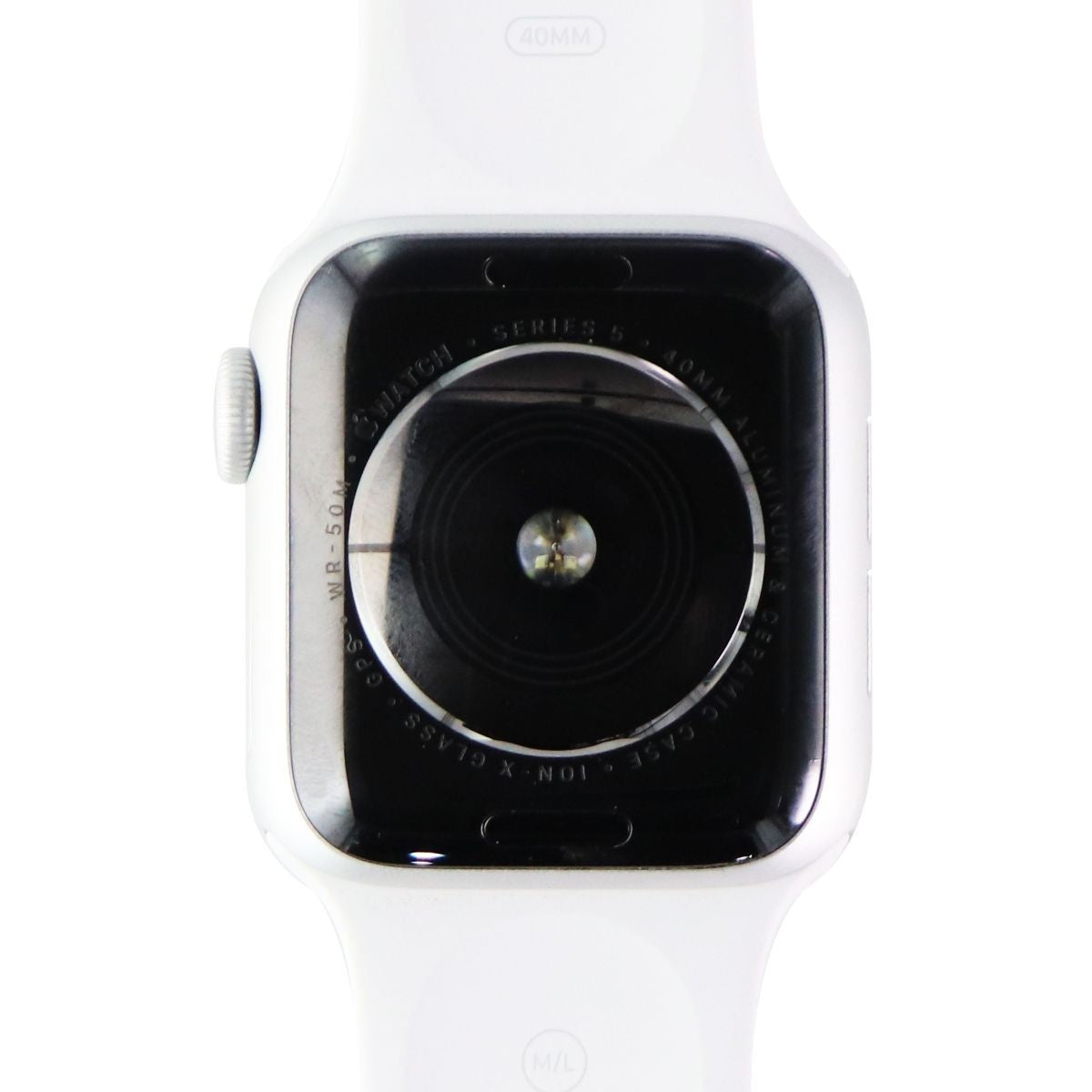 Apple Watch Series 5 (40mm) A2092 (GPS Only) - Silver Aluminum/White Sport Band Smart Watches Apple - Simple Cell Bulk Wholesale Pricing - USA Seller