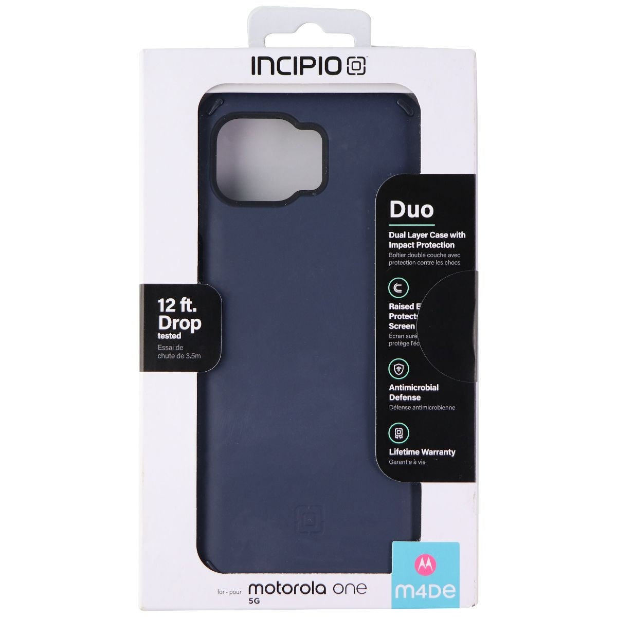 Incipio Duo Series Dual Layer Case for Motorola One 5G - Indigo Blue Cell Phone - Cases, Covers & Skins Incipio - Simple Cell Bulk Wholesale Pricing - USA Seller