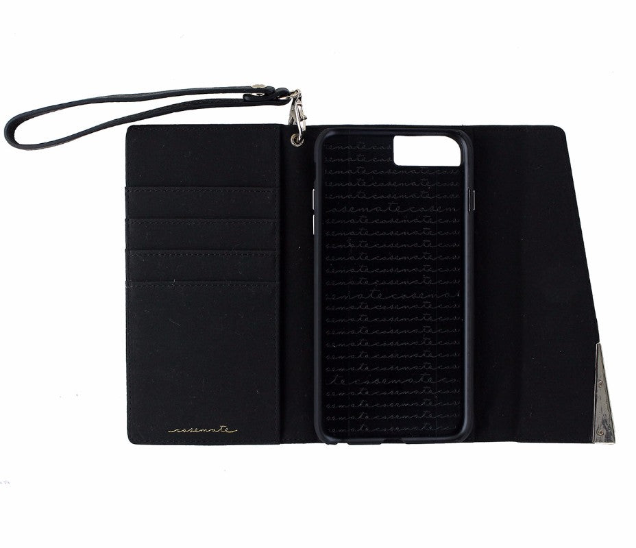 Case-Mate Leather Folio Wristlet Case Cover for iPhone 7 Plus 6s Plus - Black Cell Phone - Cases, Covers & Skins Case-Mate - Simple Cell Bulk Wholesale Pricing - USA Seller