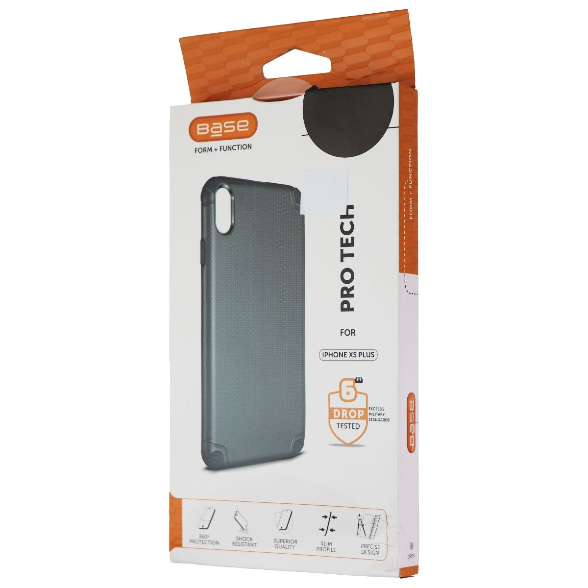Base Pro Tech Rugged Armor Protective Case for iPhone XS Max - Gray Cell Phone - Cases, Covers & Skins Base - Simple Cell Bulk Wholesale Pricing - USA Seller