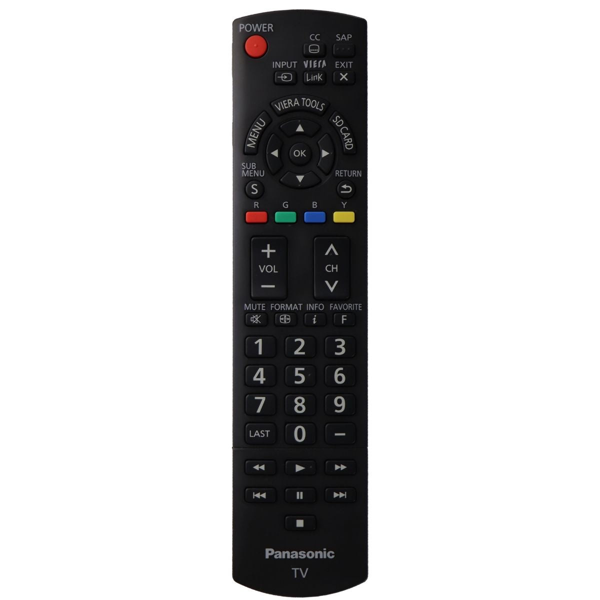 Panasonic Remote Control (N2QAYB000485) for Select Panasonic TVs - Black TV, Video & Audio Accessories - Remote Controls Panasonic - Simple Cell Bulk Wholesale Pricing - USA Seller