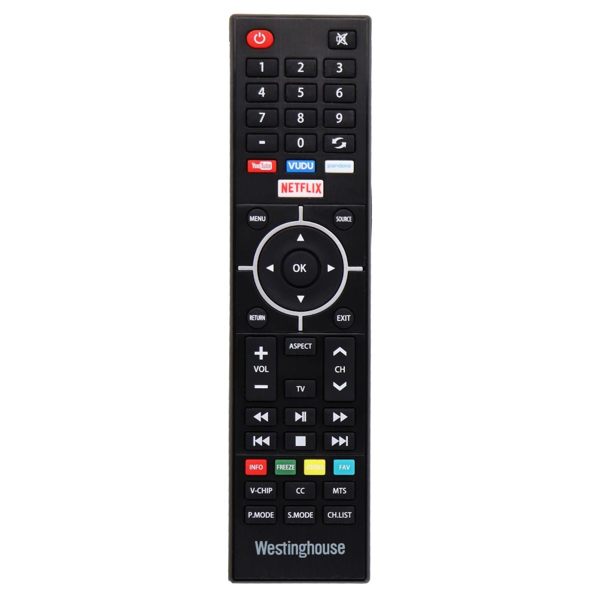 Westinghouse Remote Control (WS-2258) for Select Westinghouse TVs - Black TV, Video & Audio Accessories - Remote Controls Westinghouse - Simple Cell Bulk Wholesale Pricing - USA Seller