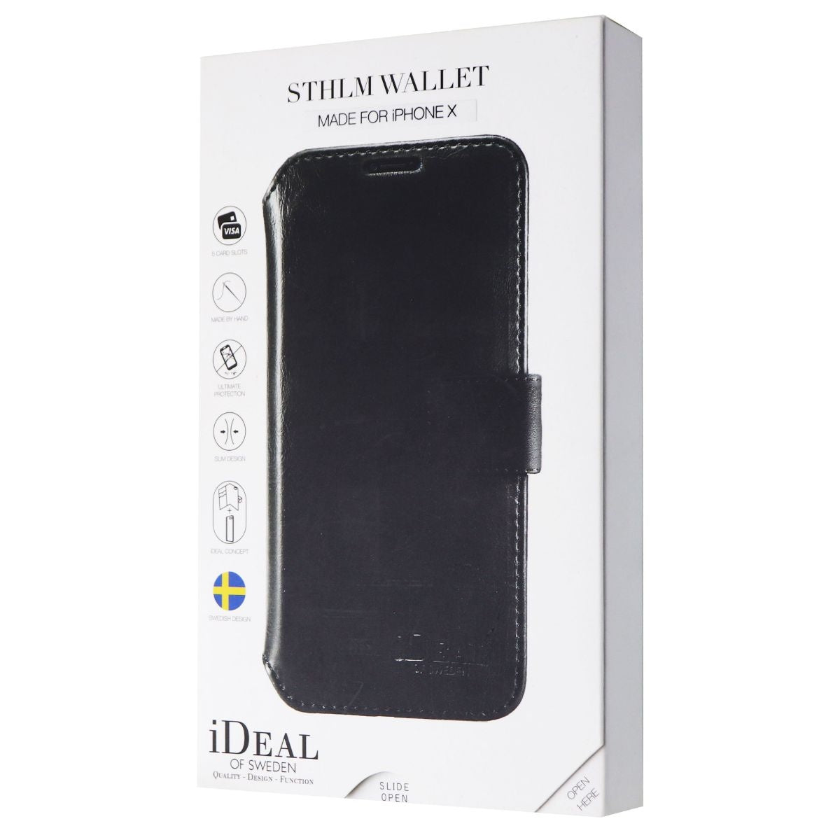 iDeal of Sweden STHLM Wallet Series Case for Apple iPhone X / iPhone XS - Black Cell Phone - Cases, Covers & Skins iDeal of Sweden - Simple Cell Bulk Wholesale Pricing - USA Seller