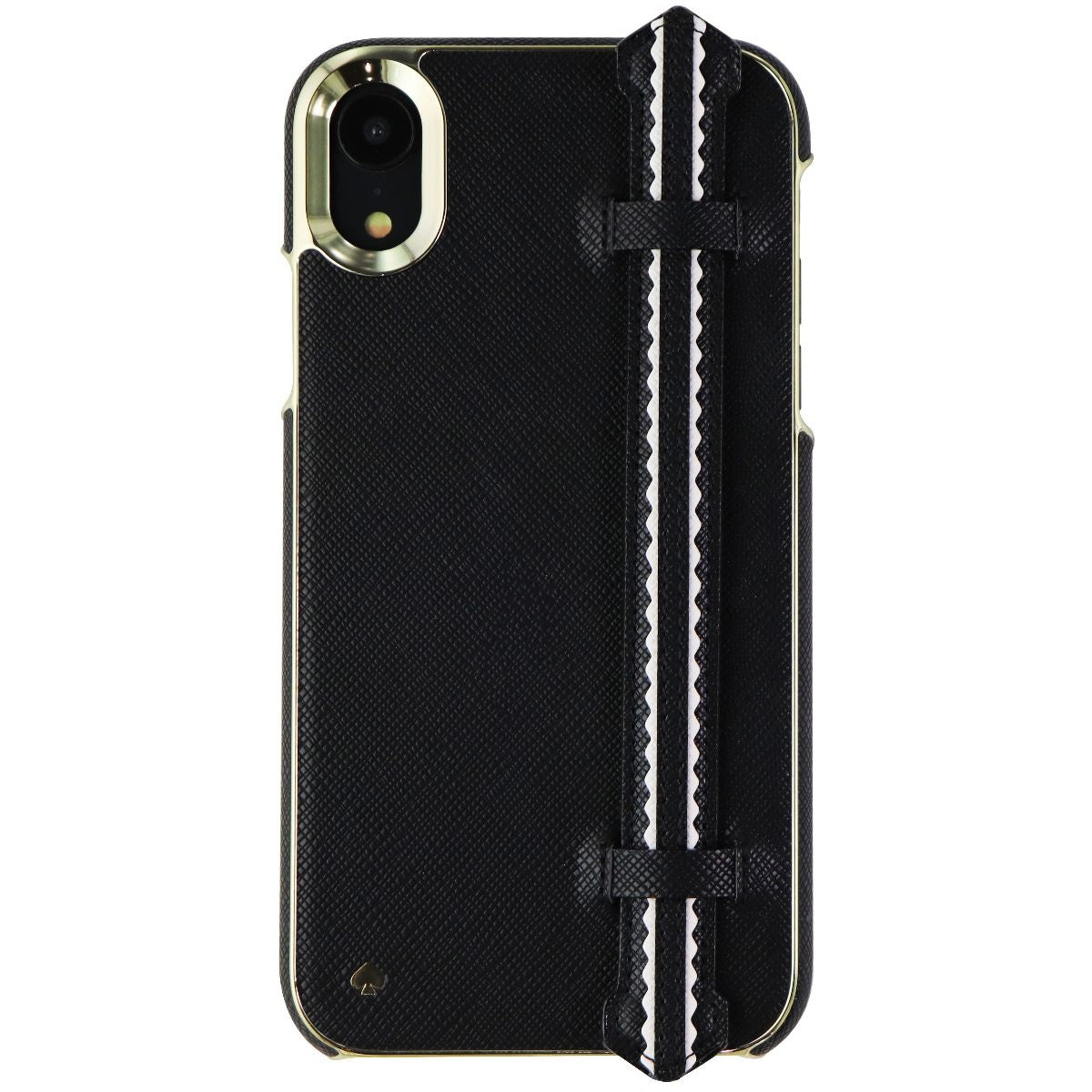 Kate spade Wrap Strap Case for Apple iPhone XR - Black Saffiano/Gold Saffiano