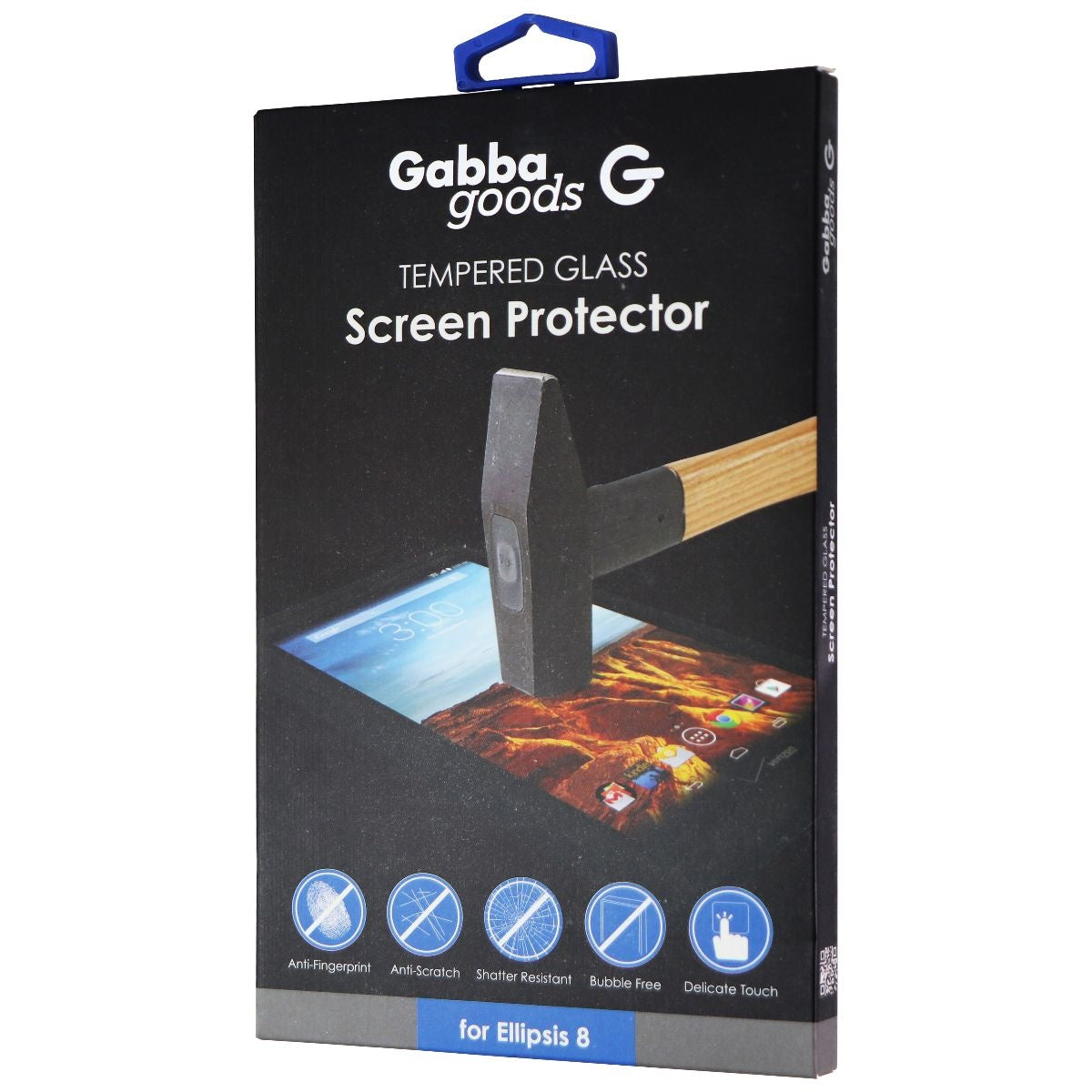Gabba Goods Tempered Glass Screen Protector for Verizon Ellipsis 8 - Clear Cell Phone - Screen Protectors GabbaGoods - Simple Cell Bulk Wholesale Pricing - USA Seller