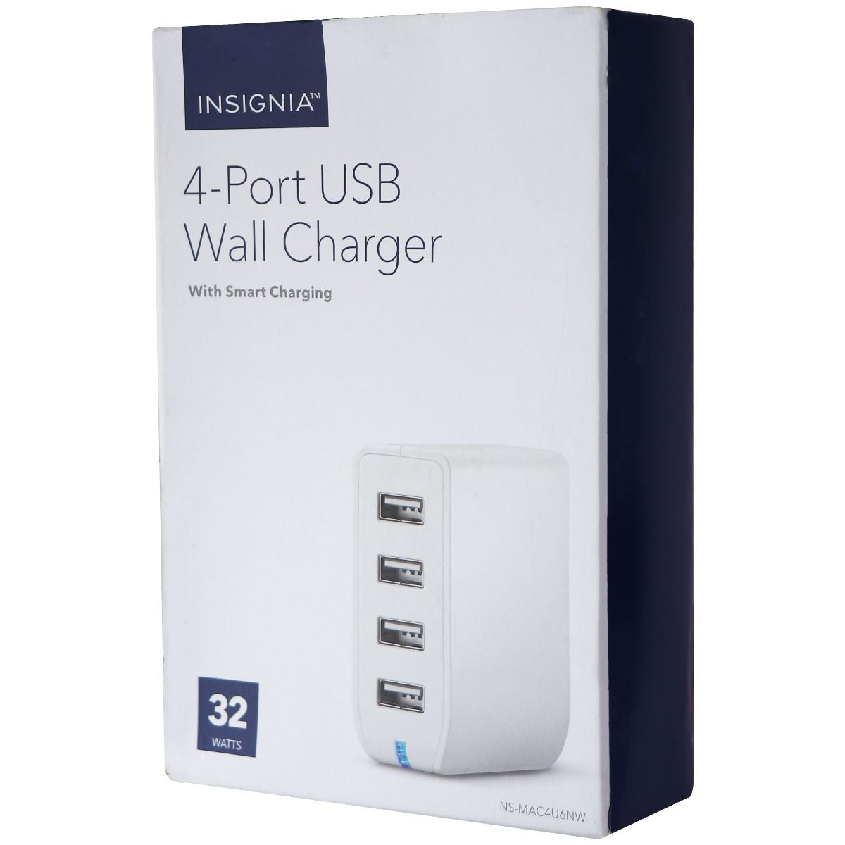 Insignia (32-Watt) 4-Port USB Wall Charger - White (NS-MAC4U6NW) Cell Phone - Chargers & Cradles Insignia - Simple Cell Bulk Wholesale Pricing - USA Seller