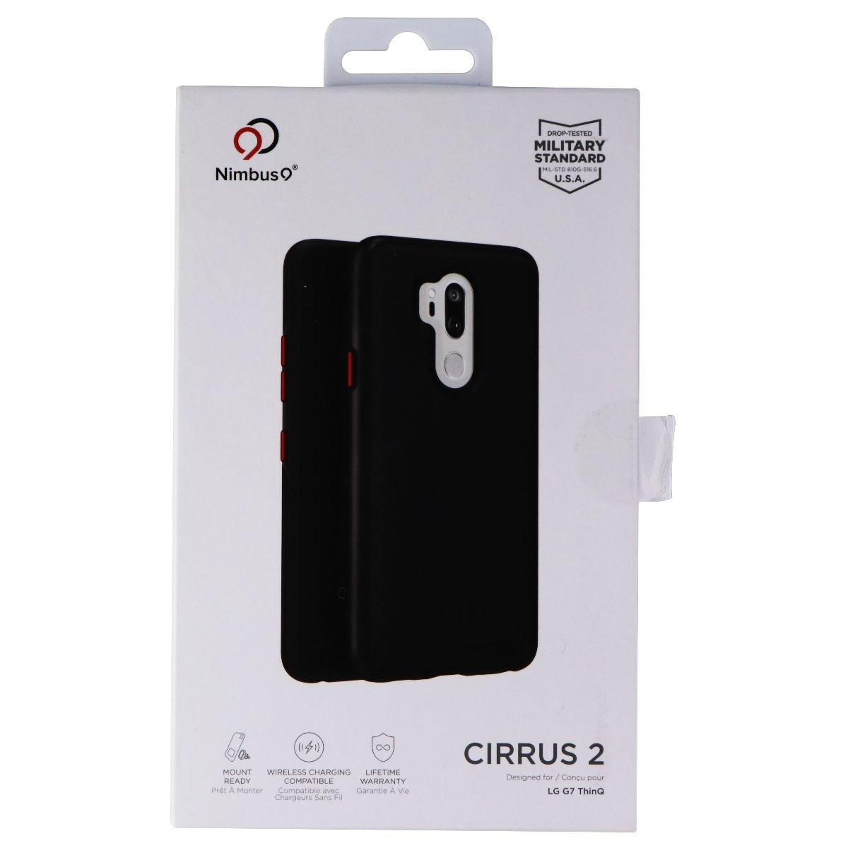 Nimbus9 Cirrus 2 Series Dual Layer Case for LG G7 ThinQ - Matte Black/Red Cell Phone - Cases, Covers & Skins Nimbus9 - Simple Cell Bulk Wholesale Pricing - USA Seller