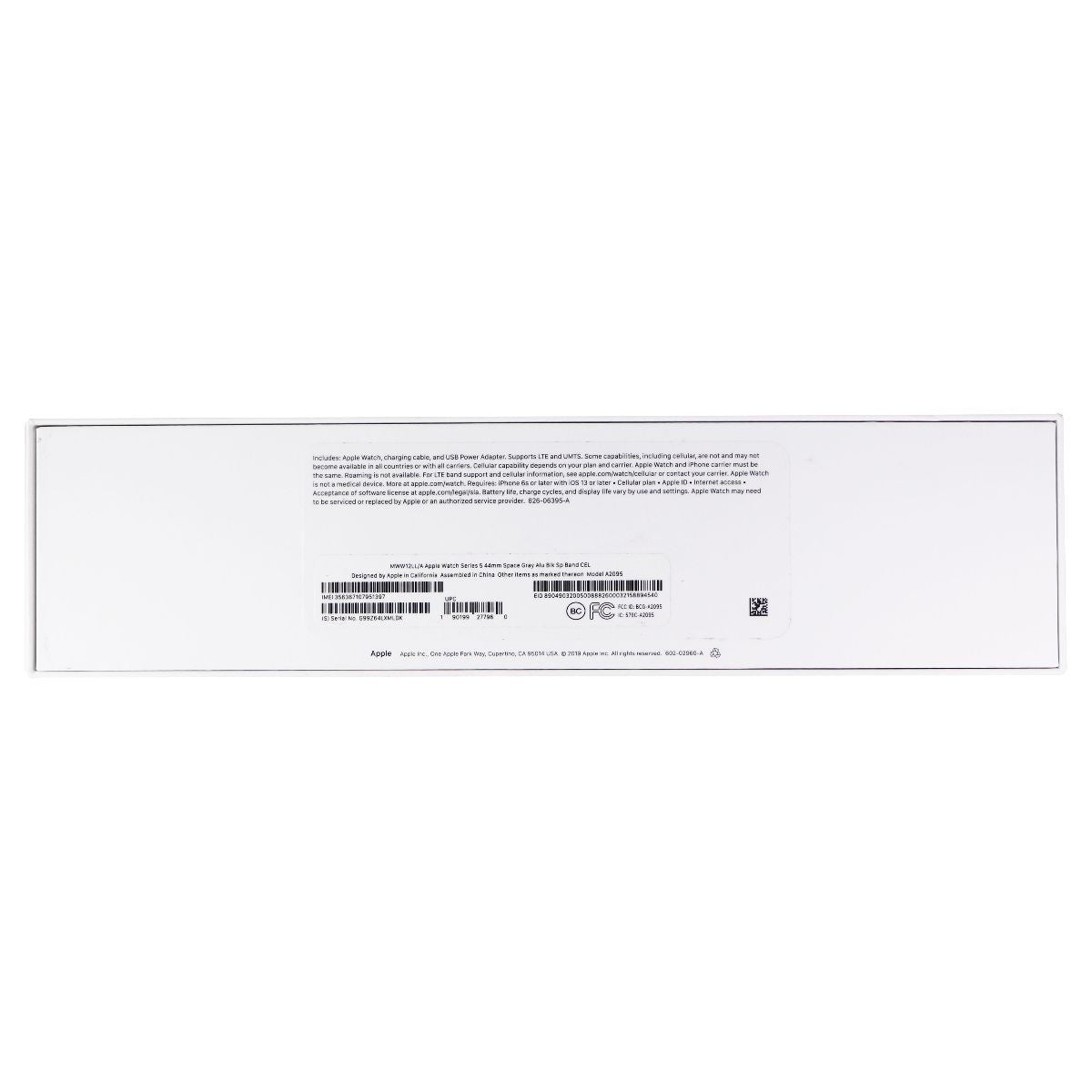 RETAIL BOX - Apple Watch S5 (44mm) A2095 SpaceGray AL/Black Sp Band - NO DEVICE Smart Watch Accessories - Other Smart Watch Accessories Apple - Simple Cell Bulk Wholesale Pricing - USA Seller