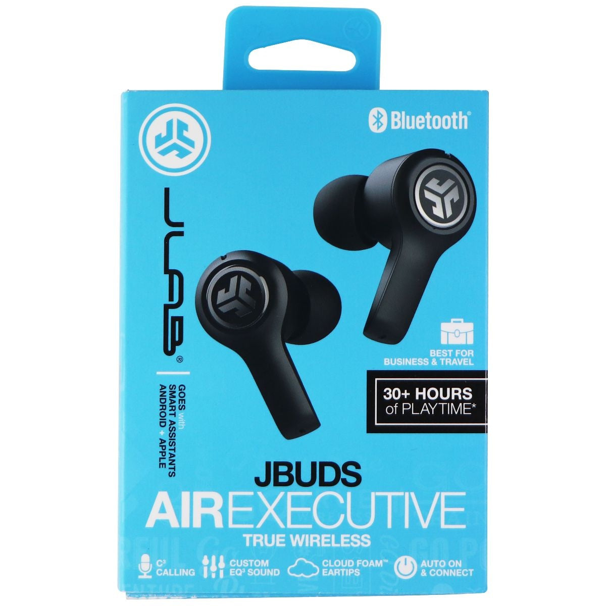 JLab JBuds Air Executive True Wireless Bluetooth Earbuds + Charging Case - Black Portable Audio - Headphones JLAB - Simple Cell Bulk Wholesale Pricing - USA Seller