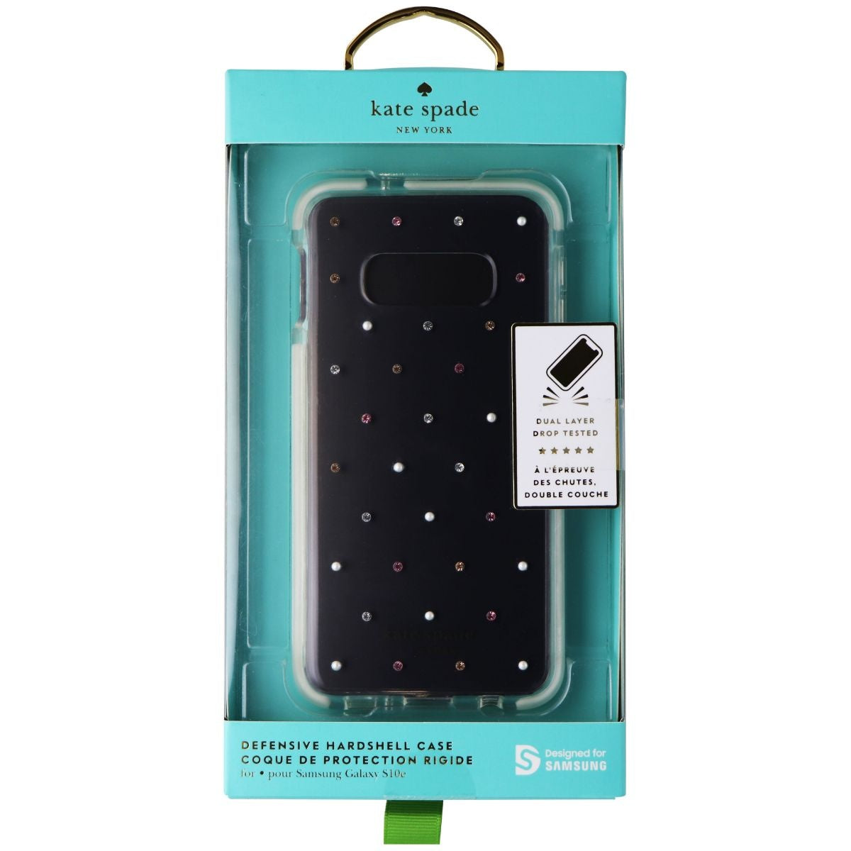 Kate Spade Defensive Hardshell Case for Galaxy S10e - Pin Dot Gems and Pearls Cell Phone - Cases, Covers & Skins Kate Spade - Simple Cell Bulk Wholesale Pricing - USA Seller