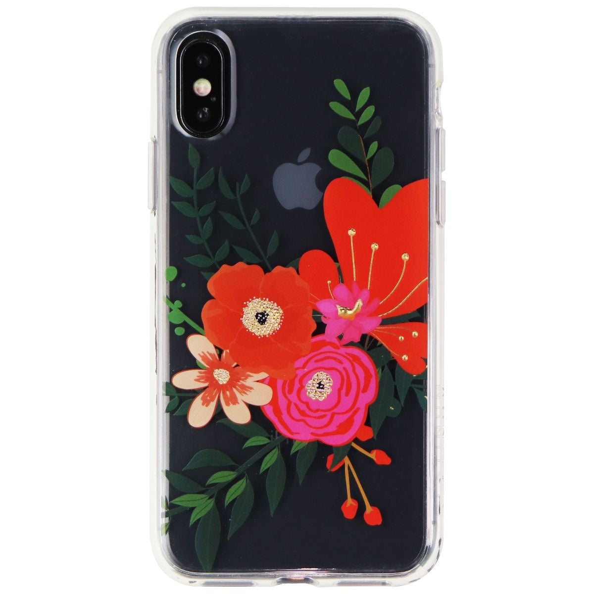 Platinum Hardshell Case for Apple iPhone XS & X Smartphones - Clear Flora Cell Phone - Cases, Covers & Skins Platinum - Simple Cell Bulk Wholesale Pricing - USA Seller