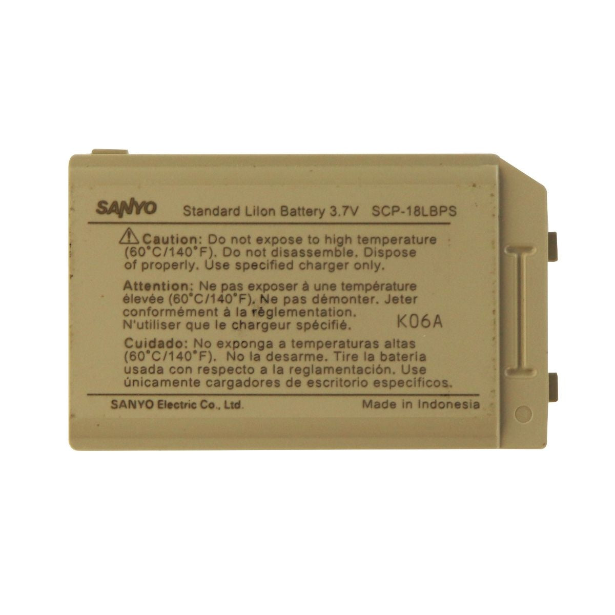Sanyo Li-ion Battery (SCP-18LBPS) 3.7V for SCP-200 and VI-2300