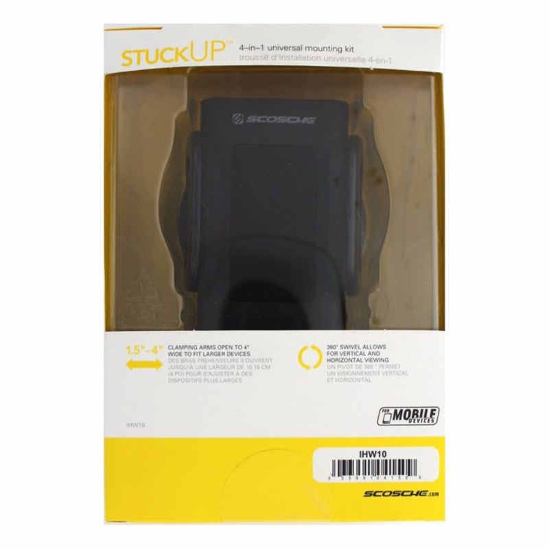 SCOSCHE IHW10 4-In-1 Universal Mounting Kit for Mobile Devices Cell Phone - Mounts & Holders Scosche - Simple Cell Bulk Wholesale Pricing - USA Seller