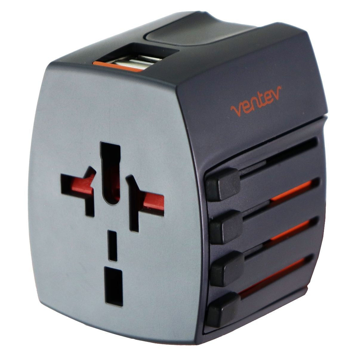 Ventev Global Charginghub 300 (2-Prong) Adapter for 150+ Countries - Gray