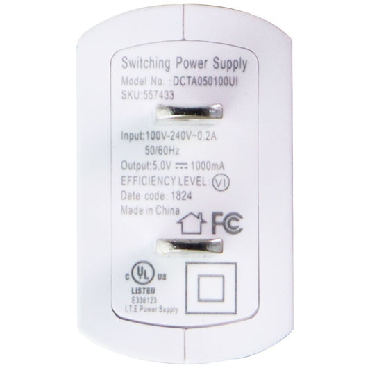 (5V/1A) Switching Power Supply USB Wall Charger/Adapter - White (DCTA050100UI) Cell Phone - Chargers & Cradles Unbranded - Simple Cell Bulk Wholesale Pricing - USA Seller
