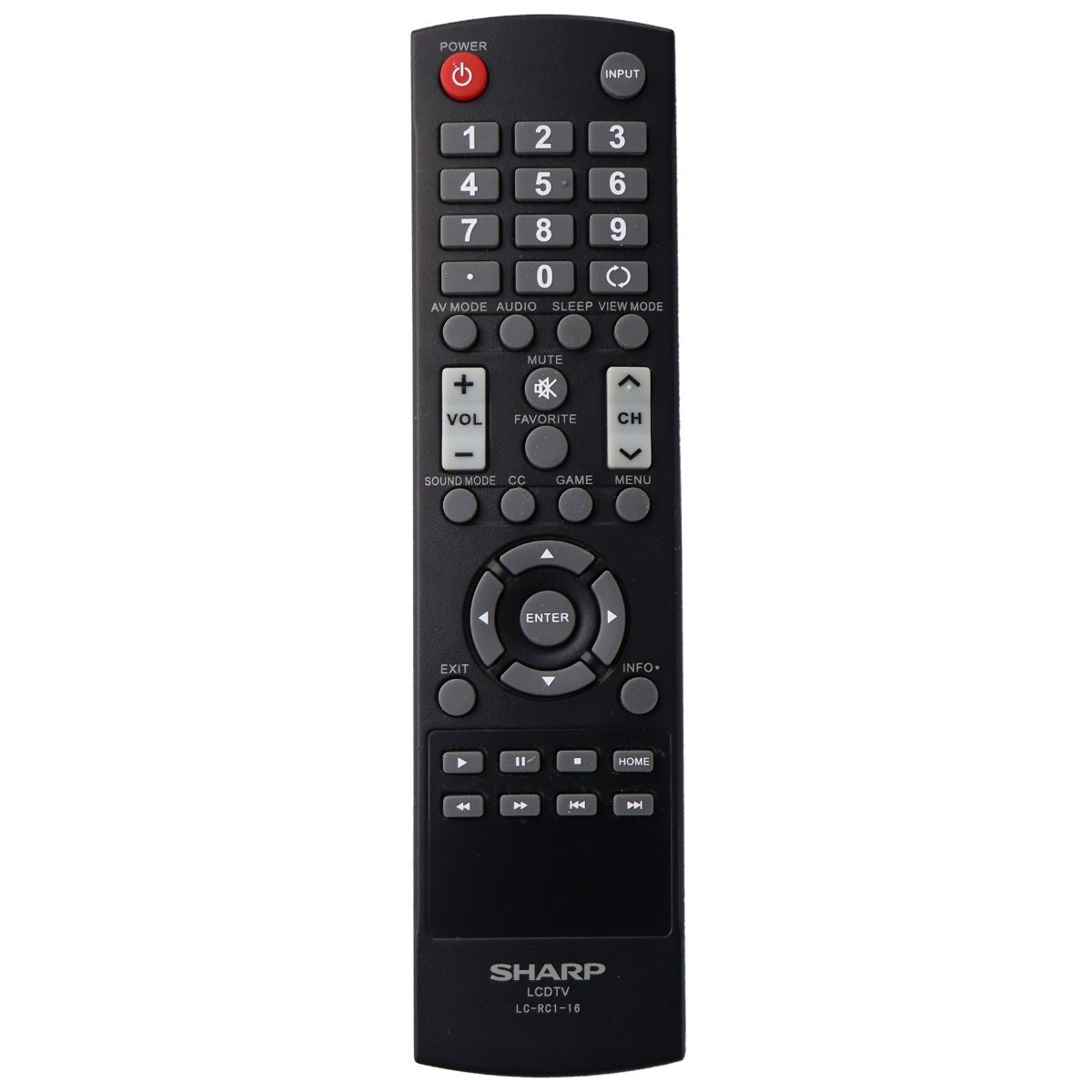 Sharp Remote Control (LC-RC1-16) for Select Hisense/Sharp TVs - Black TV, Video & Audio Accessories - Remote Controls SHARP - Simple Cell Bulk Wholesale Pricing - USA Seller