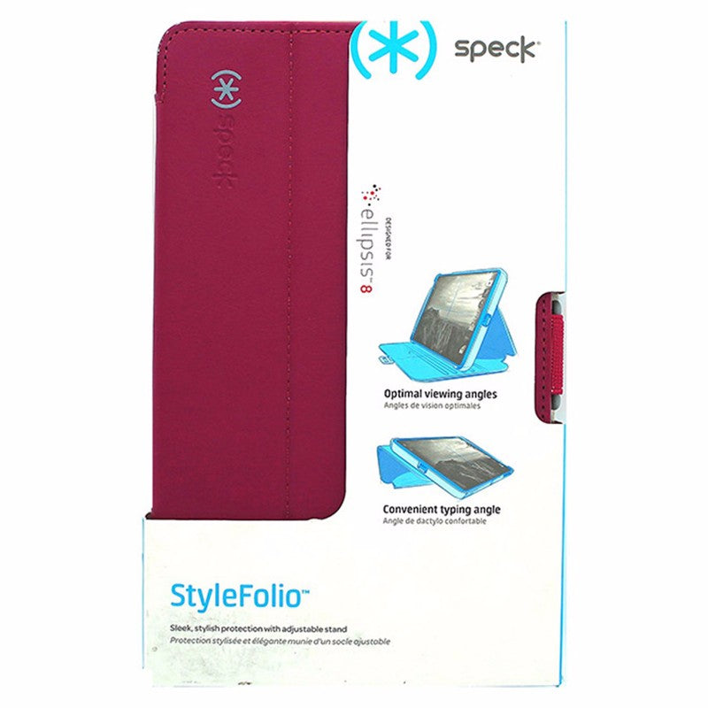 Speck StyleFolio Protective Case Cover for Verizon Ellipsis 8 - Pink iPad/Tablet Accessories - Cases, Covers, Keyboard Folios Speck - Simple Cell Bulk Wholesale Pricing - USA Seller