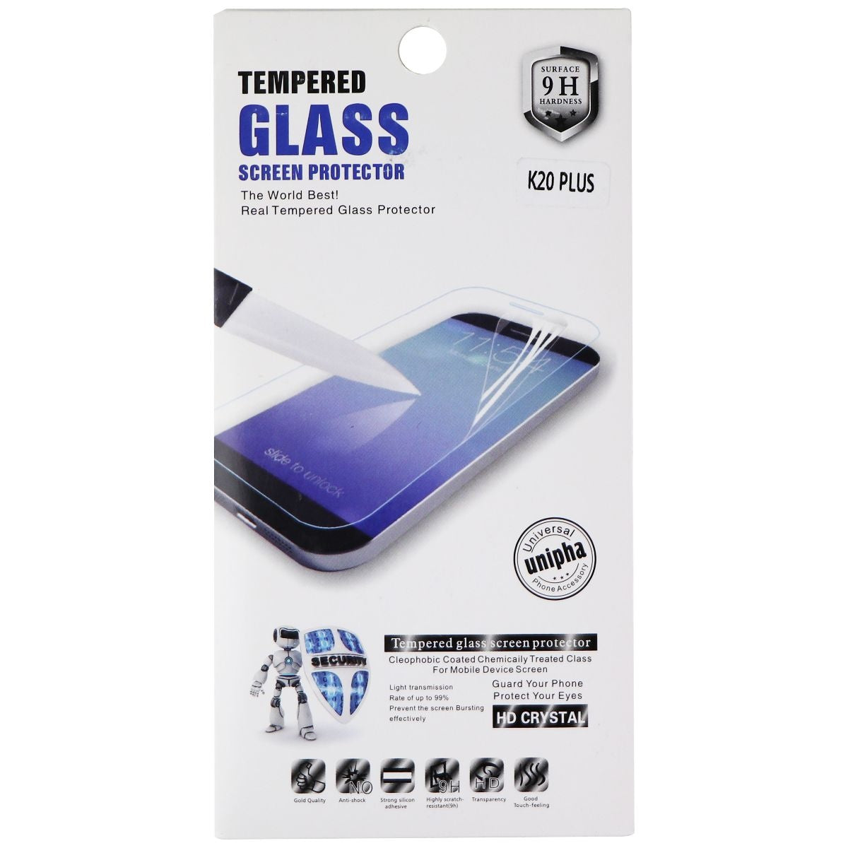 Tempered Glass 9H HD Crystal Screen Protector for LG K20 Plus - Clear Cell Phone - Screen Protectors Unbranded - Simple Cell Bulk Wholesale Pricing - USA Seller