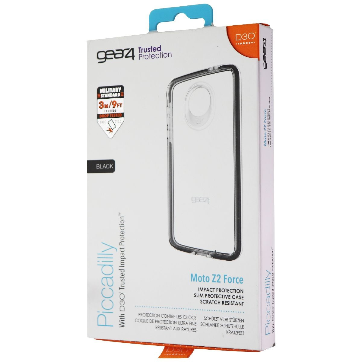 ZAGG Piccadilly Series Case for Motorola Moto Z2 Force - Clear/Black Cell Phone - Cases, Covers & Skins Zagg - Simple Cell Bulk Wholesale Pricing - USA Seller