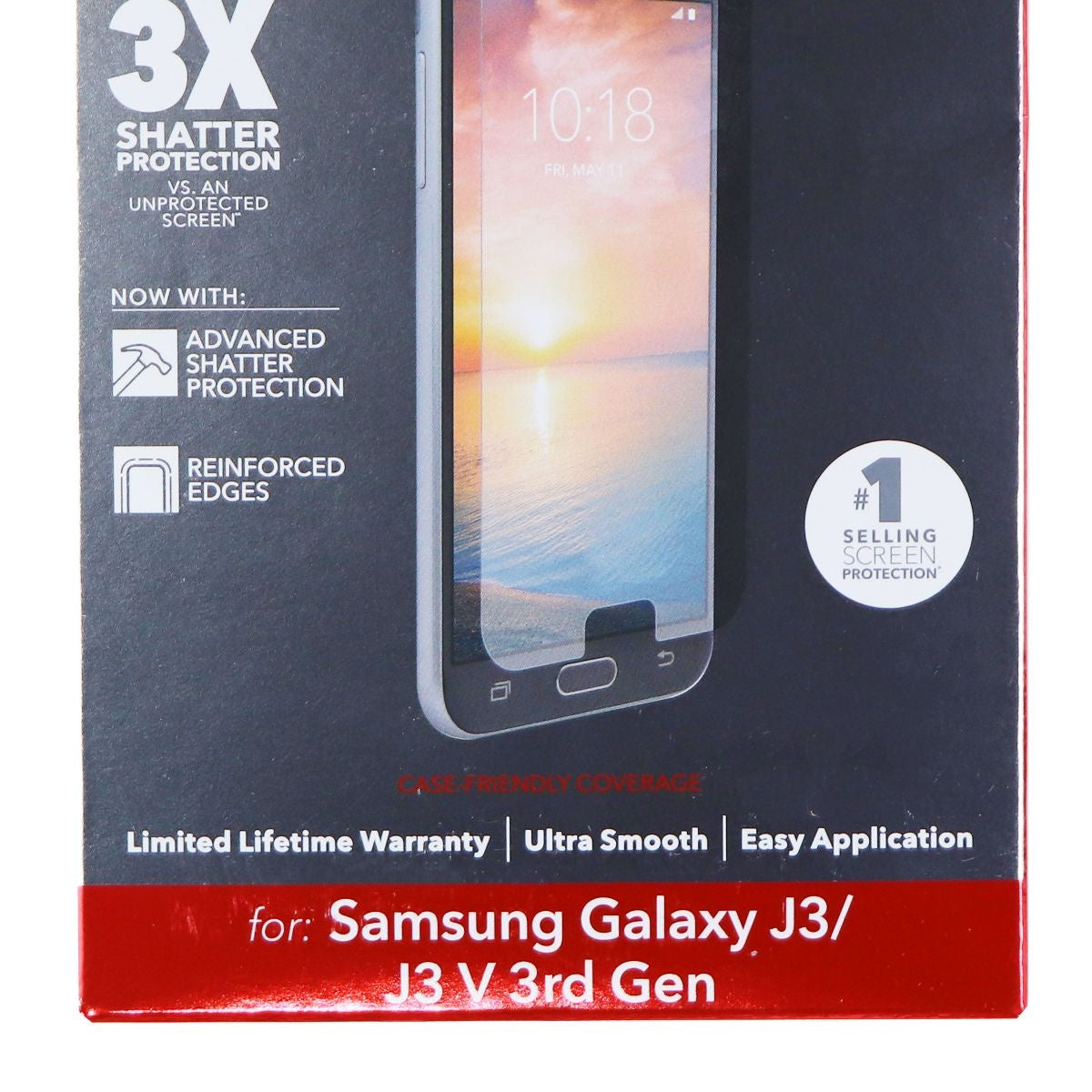 ZAGG Invisible Shield Glass Screen Protector for Galaxy J3 / J3 V 3rd Gen Cell Phone - Screen Protectors Zagg - Simple Cell Bulk Wholesale Pricing - USA Seller