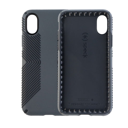 Speck Presidio Grip Series Case for Apple iPhone X - Charcoal Gray/Black Cell Phone - Cases, Covers & Skins Speck - Simple Cell Bulk Wholesale Pricing - USA Seller
