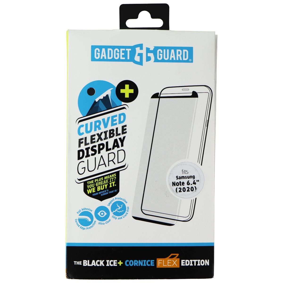 GadgetGuard Black Ice+ Cornice Flex Screen Protector for Galaxy Note20 5G Cell Phone - Screen Protectors Gadget Guard - Simple Cell Bulk Wholesale Pricing - USA Seller