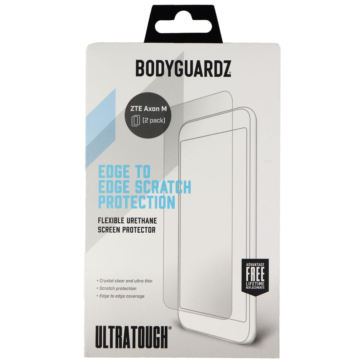 BODYGUARDZ UltraTough Screen Protector for ZTE Axon M - Clear Cell Phone - Screen Protectors BODYGUARDZ - Simple Cell Bulk Wholesale Pricing - USA Seller