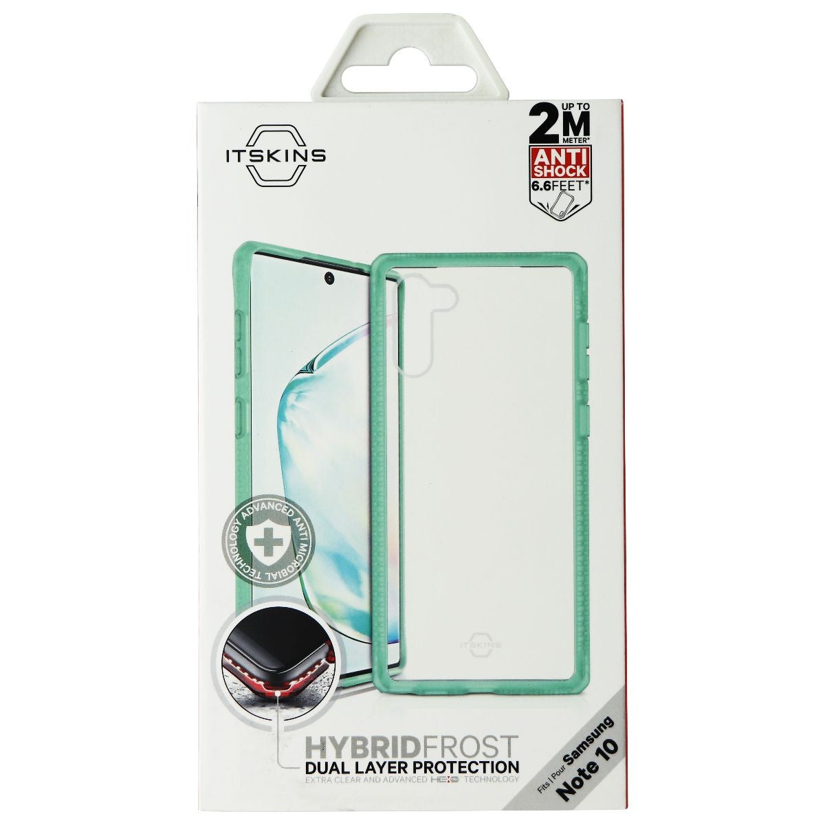 ITSKINS Hybrid Frost Case for Samsung Galaxy Note10 - Tiffany Green/Transparent Cell Phone - Cases, Covers & Skins ITSKINS - Simple Cell Bulk Wholesale Pricing - USA Seller
