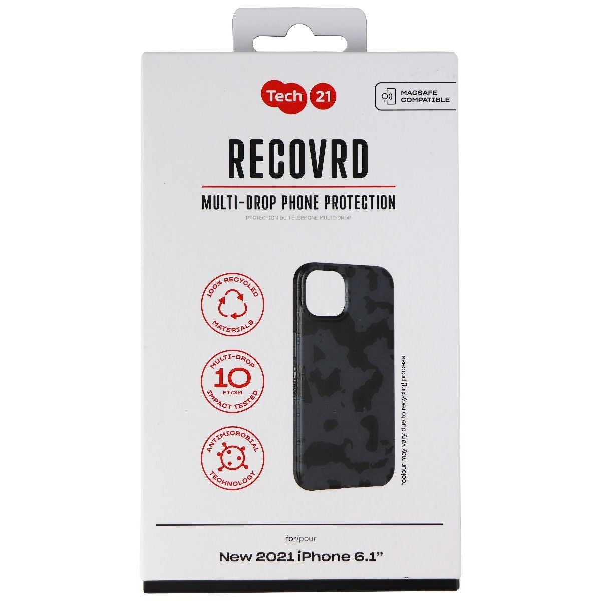 Tech21 Recovrd Series Protective Gel Case for iPhone 13 / 14 - Black Cell Phone - Cases, Covers & Skins Tech21 - Simple Cell Bulk Wholesale Pricing - USA Seller