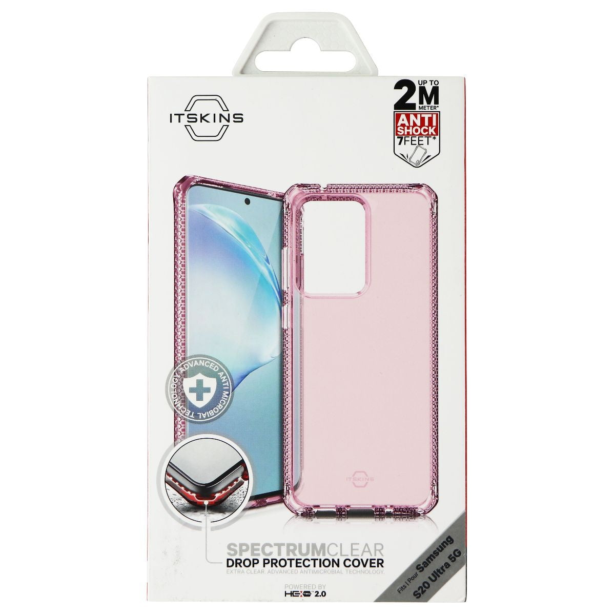 ITSKINS Spectrum Clear Protective Phone Case Samsung Galaxy S20 Ultra Light Pink Cell Phone - Cases, Covers & Skins ITSKINS - Simple Cell Bulk Wholesale Pricing - USA Seller