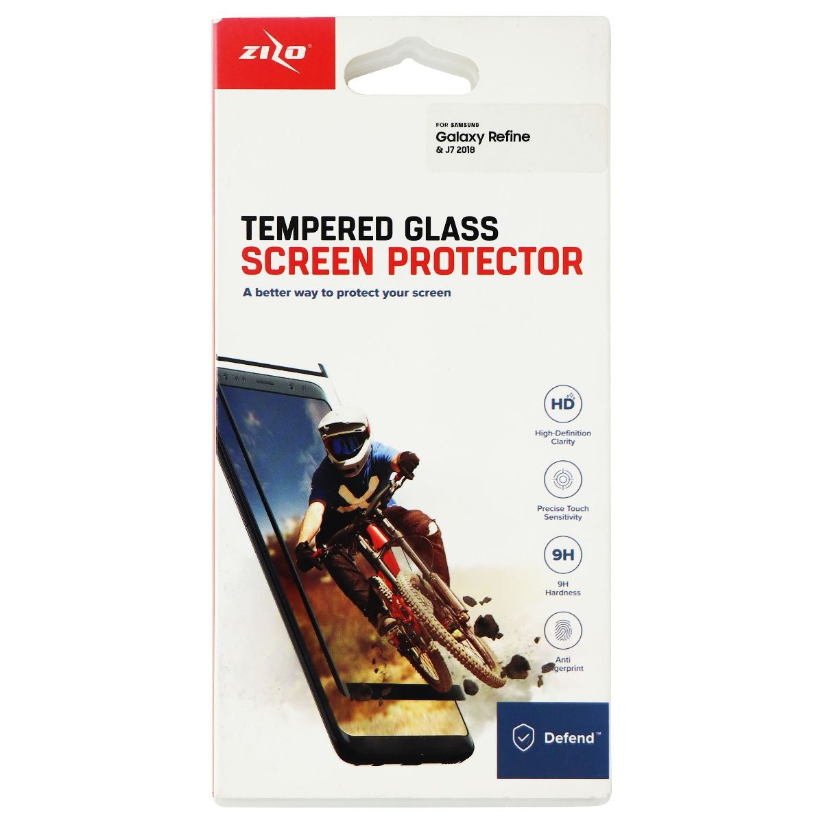 Zizo Defend Series Screen Protector for Galaxy Refine / J7 (2018) - Clear Cell Phone - Screen Protectors Zizo - Simple Cell Bulk Wholesale Pricing - USA Seller