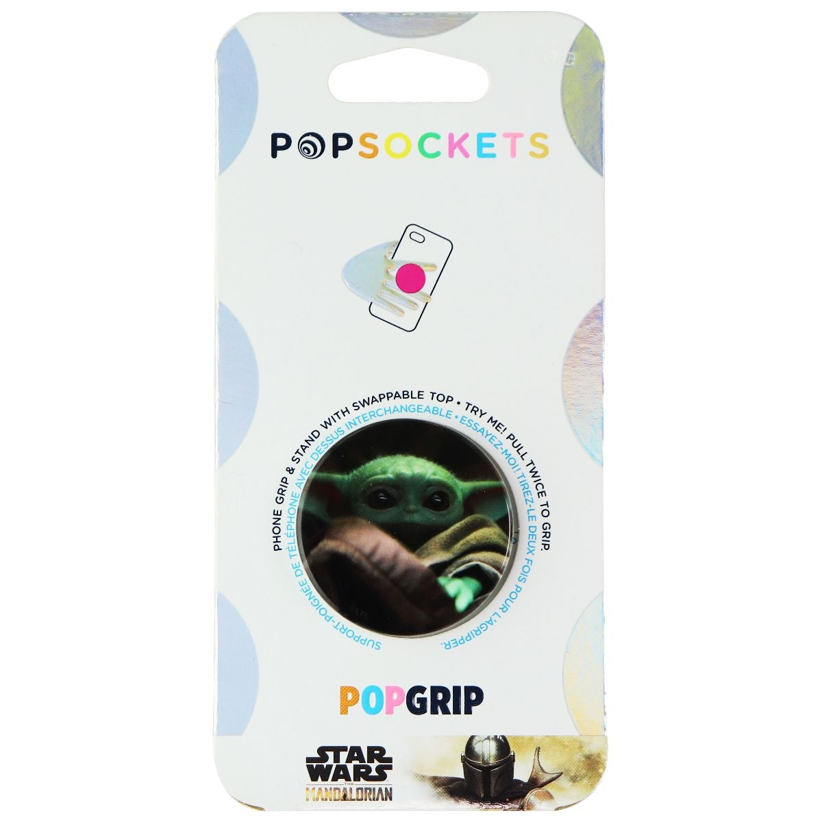 PopSockets PopGrip Stand & Grip with Swappable Top - Star Wars The Child Cell Phone - Mounts & Holders PopSockets - Simple Cell Bulk Wholesale Pricing - USA Seller