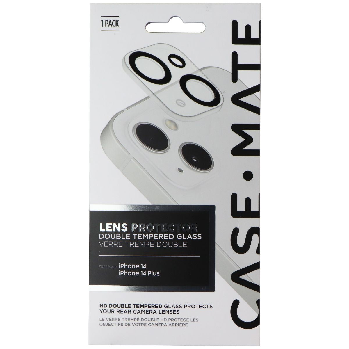 Case-Mate Double Tempered Glass Camera Lens Protector for iPhone 14/14 Plus Cell Phone - Screen Protectors Case-Mate - Simple Cell Bulk Wholesale Pricing - USA Seller