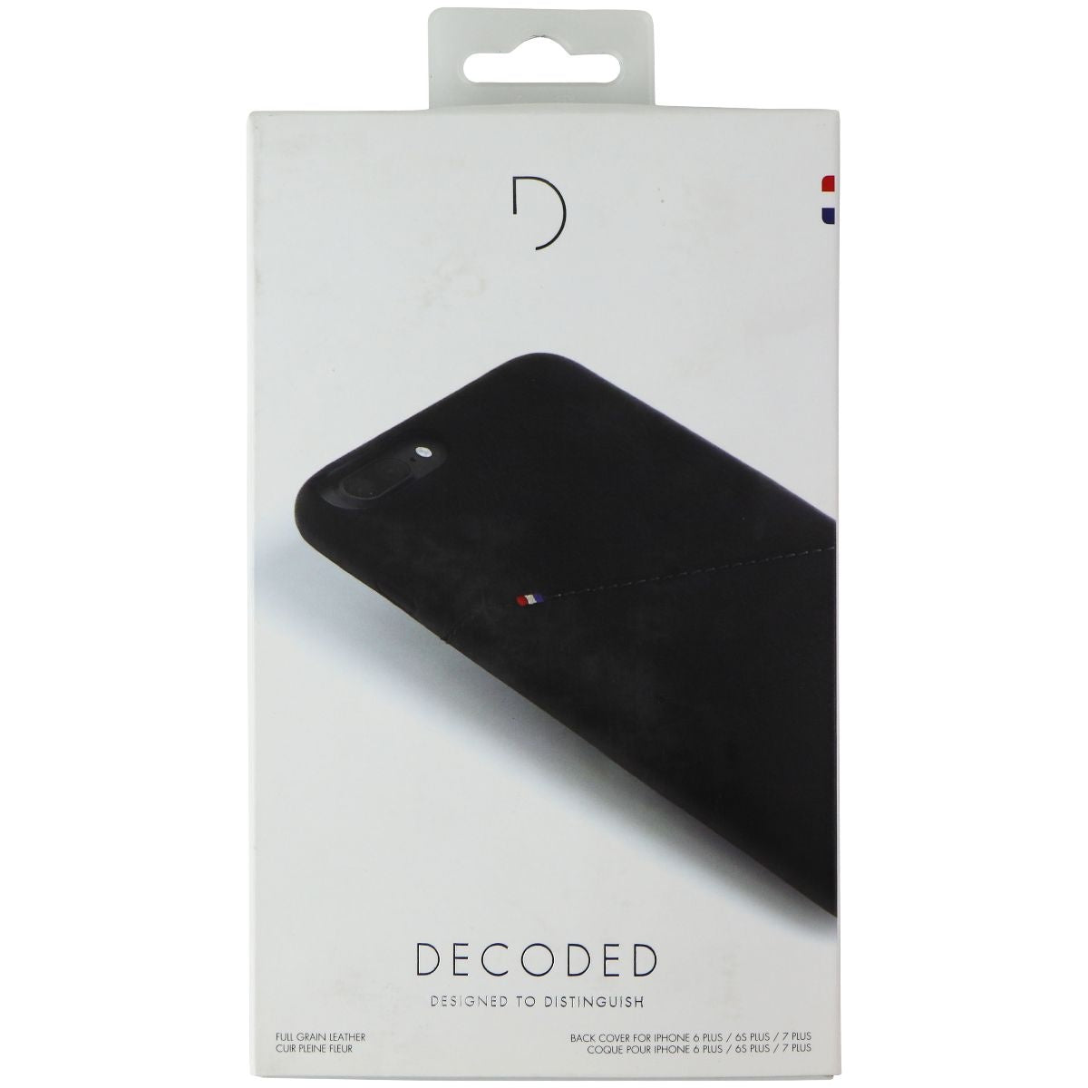 Decoded Hard Back Leather Cover Case for Apple iPhone 8 Plus/7 Plus - Black Cell Phone - Cases, Covers & Skins Decoded - Simple Cell Bulk Wholesale Pricing - USA Seller